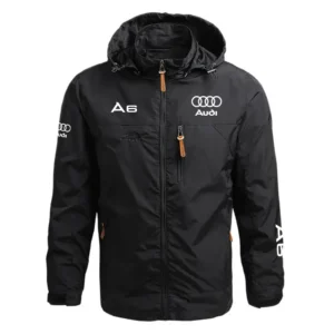 Audi A6 Performance Waterproof Outdoor Jacket Detachable Hood Windbreaker HTWOJAUA6 - Audi Jacket