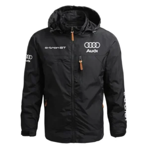 Audi E-tron GT Performance Waterproof Outdoor Jacket Detachable Hood Windbreaker HTWOJAUEGT - Audi Jacket