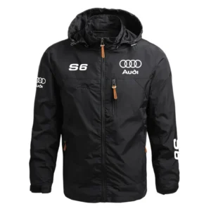Audi S6 Performance Waterproof Outdoor Jacket Detachable Hood Windbreaker HTWOJAUS6 - Audi Jacket
