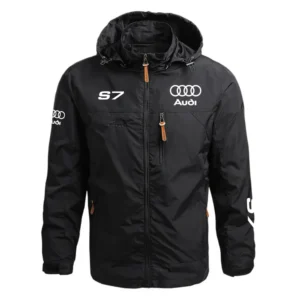 Audi S7 Performance Waterproof Outdoor Jacket Detachable Hood Windbreaker HTWOJAUS7 - Audi Jacket