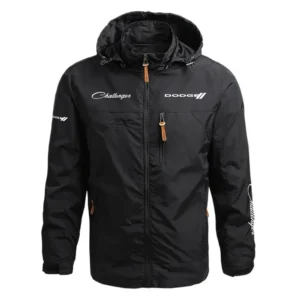 Dodge Challenger Performance Waterproof Outdoor Jacket Detachable Hood Windbreaker HTWOJDDCLR - Dodge Jacket