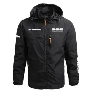 DeLorean DMC-12  Performance Waterproof Outdoor Jacket Detachable Hood Windbreaker HTWOJDLDMC - DeLorean Jacket