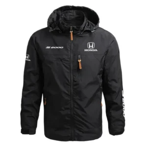 Honda S2000 Performance Waterproof Outdoor Jacket Detachable Hood Windbreaker HTWOJH1S2K - Honda Jacket
