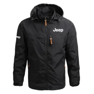 Jeep Exclusive Logo Performance Waterproof Outdoor Jacket Detachable Hood Windbreaker HTWOJJEZZ - Jeep Jacket
