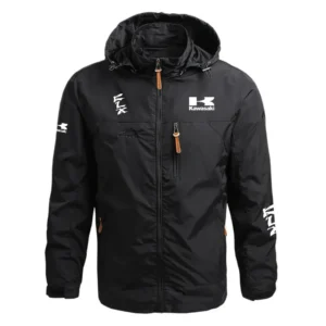 Kawasaki KLX Performance Waterproof Outdoor Jacket Detachable Hood Windbreaker HTWOJKAKLX - Kawasaki Jacket