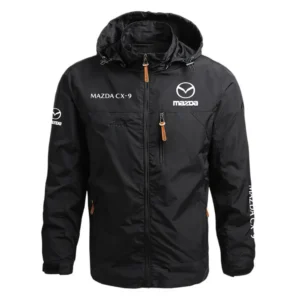 Mazda CX-9 Performance Waterproof Outdoor Jacket Detachable Hood Windbreaker HTWOJMZDCX9 - Mazda Jacket