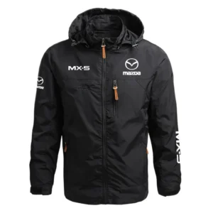 Mazda MX-5 Performance Waterproof Outdoor Jacket Detachable Hood Windbreaker HTWOJMZDMX5 - Mazda Jacket