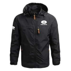 Polaris Exclusive Logo Performance Waterproof Outdoor Jacket Detachable Hood Windbreaker HTWOJPLZZ - Polaris Jacket