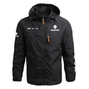 Suzuki EVX Performance Waterproof Outdoor Jacket Detachable Hood Windbreaker HTWOJSZEVX - Suzuki Jacket