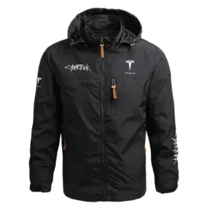 Tesla Cybertruck Performance Waterproof Outdoor Jacket Detachable Hood Windbreaker HTWOJTLCYB - Tesla Jacket