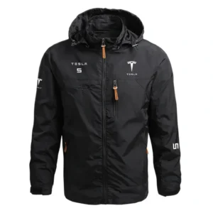 Tesla Model S Performance Waterproof Outdoor Jacket Detachable Hood Windbreaker HTWOJTLMOS - Tesla Jacket