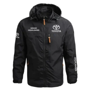 Toyota Grand Highlander Performance Waterproof Outdoor Jacket Detachable Hood Windbreaker HTWOJTYGHD - Toyota Jacket