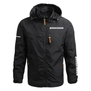 Broderson Exclusive Logo Performance Waterproof Outdoor Jacket Detachable Hood NBCRWOJ1601BRZ - Broderson Jacket