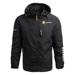 BurnBot Exclusive Logo Performance Waterproof Outdoor Jacket Detachable Hood NBVMWOJ1401BUZ - BurnBot Jacket