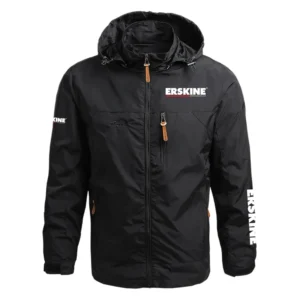 Erskine Attachments, LLC Exclusive Logo Performance Waterproof Outdoor Jacket Detachable Hood NBVMWOJ1401EAZ - Erskine Attachments, LLC Jacket