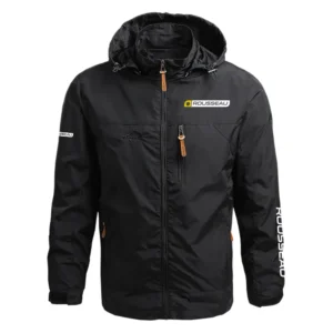 Rousseau Exclusive Logo Performance Waterproof Outdoor Jacket Detachable Hood NBVMWOJ1401ROZ - Rousseau Jacket