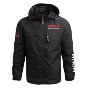 Arch Motorcycle Exclusive Logo Performance Waterproof Outdoor Jacket Detachable Hood OSMTBWOJ1211AMZ - Arch Motorcycle Jacket