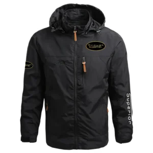 Brough Superior Exclusive Logo Performance Waterproof Outdoor Jacket Detachable Hood Windbreaker OSMTBWOJ2905BGSZ - Brough Superior Jacket