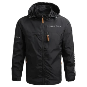 Harris Farm Markets Exclusive Logo Performance Waterproof Outdoor Jacket Detachable Hood Windbreaker OUASWOJ2705HFZ - Harris Farm Markets Jacket