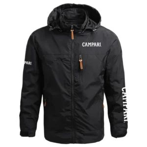 Campari Exclusive Logo Performance Waterproof Outdoor Jacket Detachable Hood Windbreaker OUEUWOJ2705CPZ - Campari Jacket