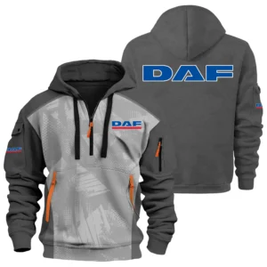 DAF Trucks Exclusive Logo Performance Half Zipper Hoodie OUFAHHZ3D081910DAZ - DAF Trucks Hoodie