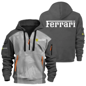Ferrari Exclusive Logo Performance Half Zipper Hoodie OUFAHHZ3D081910FIZ - Ferrari Hoodie
