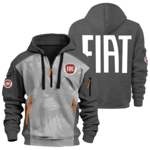 Fiat Exclusive Logo Performance Half Zipper Hoodie OUFAHHZ3D081910FTZ - Fiat Hoodie