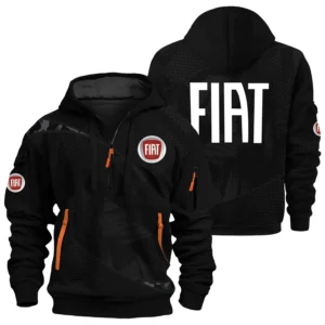 Fiat Exclusive Logo Performance Half Zipper Hoodie OUFAHHZ3D081912FTZ - Fiat Hoodie