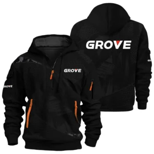Grove Exclusive Logo Performance Half Zipper Hoodie OUFAHHZ3D081912GVZ - Grove Hoodie