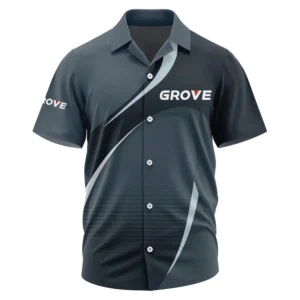 Grove Exclusive Logo Performance Short Sleeve Camp Collar Shirt OUFAHWS3D081901GVZ - Grove Shirt