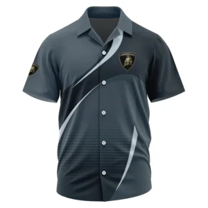 Lamborghini Exclusive Logo Performance Short Sleeve Camp Collar Shirt OUFAHWS3D081901LBGZ - Lamborghini Shirt