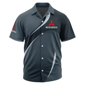 Mitsubishi Exclusive Logo Performance Short Sleeve Camp Collar Shirt OUFAHWS3D081901MSBZ - Mitsubishi Shirt