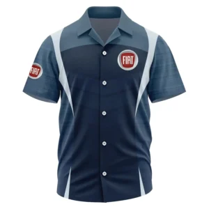 Fiat Exclusive Logo Performance Short Sleeve Camp Collar Shirt OUFAHWS3D081903FTZ - Fiat Shirt