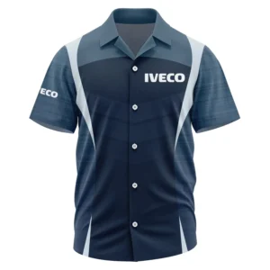 Iveco Exclusive Logo Performance Short Sleeve Camp Collar Shirt OUFAHWS3D081903IVZ - Iveco Shirt