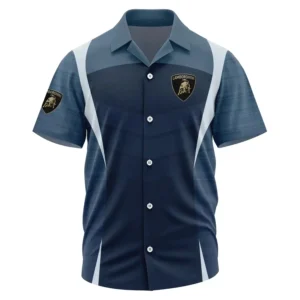 Lamborghini Exclusive Logo Performance Short Sleeve Camp Collar Shirt OUFAHWS3D081903LBGZ - Lamborghini Shirt