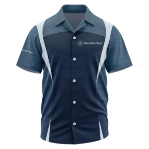 Mercedes-Benz Exclusive Logo Performance Short Sleeve Camp Collar Shirt OUFAHWS3D081903MBZ - Mercedes-Benz Shirt