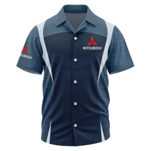 Mitsubishi Exclusive Logo Performance Short Sleeve Camp Collar Shirt OUFAHWS3D081903MSBZ - Mitsubishi Shirt