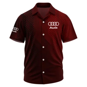 Audi Exclusive Logo Performance Short Sleeve Camp Collar Shirt OUFAHWS3D081906AUZ - Audi Shirt