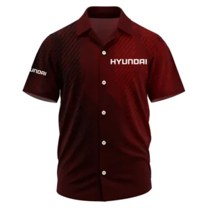 Hyundai Exclusive Logo Performance Short Sleeve Camp Collar Shirt OUFAHWS3D081906HYZ - Hyundai Shirt