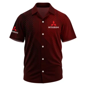Mitsubishi Exclusive Logo Performance Short Sleeve Camp Collar Shirt OUFAHWS3D081906MSBZ - Mitsubishi Shirt