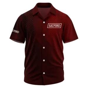 Salford Exclusive Logo Performance Short Sleeve Camp Collar Shirt OUFAHWS3D081906SGZ - Salford Shirt