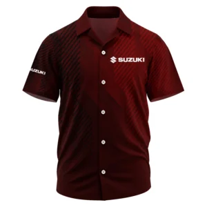 Suzuki Exclusive Logo Performance Short Sleeve Camp Collar Shirt OUFAHWS3D081906SZZ - Suzuki Shirt