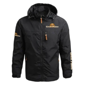 Great Plains Exclusive Logo Performance Waterproof Outdoor Jacket Detachable Hood OUFAWOJ0819GPZ - Great Plains Gift