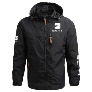 SEAT Cars Exclusive Logo Performance Waterproof Outdoor Jacket Detachable Hood Windbreaker OUFAWOJ2905SETZ - SEAT Cars Jacket