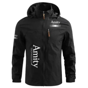 Amity Technology Exclusive Logo Performance Waterproof Windbreaker Jacket Detachable Hood OUFAWOJN0819ATZ - Amity Technology Jacket
