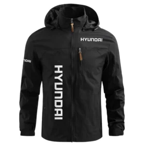 Hyundai Exclusive Logo Performance Waterproof Windbreaker Jacket Detachable Hood OUFAWOJN0819HYZ - Hyundai Jacket