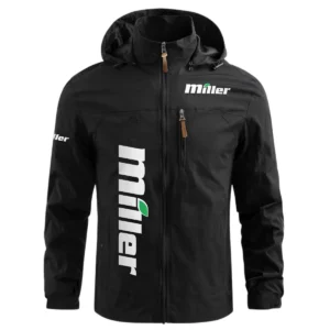 Miller Exclusive Logo Performance Waterproof Windbreaker Jacket Detachable Hood OUFAWOJN0819MLZ - Miller Jacket