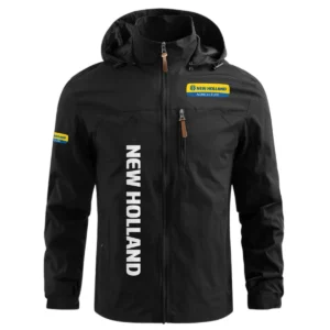 New Holland Exclusive Logo Performance Waterproof Windbreaker Jacket Detachable Hood OUFAWOJN0819NHZ - New Holland Jacket
