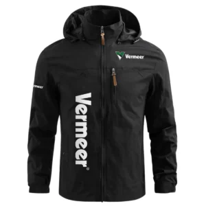 Vermeer Exclusive Logo Performance Waterproof Windbreaker Jacket Detachable Hood OUFAWOJN0819VMZ - Vermeer Jacket