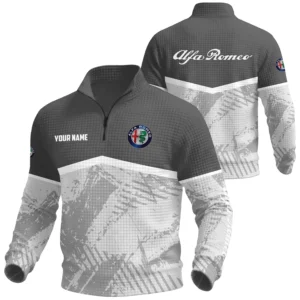 Alfa Romeo Exclusive Logo Waffle Quarter-zip Sweatshirt OUFAWQS3D081901AFZ - Alfa Romeo Sweatshirt